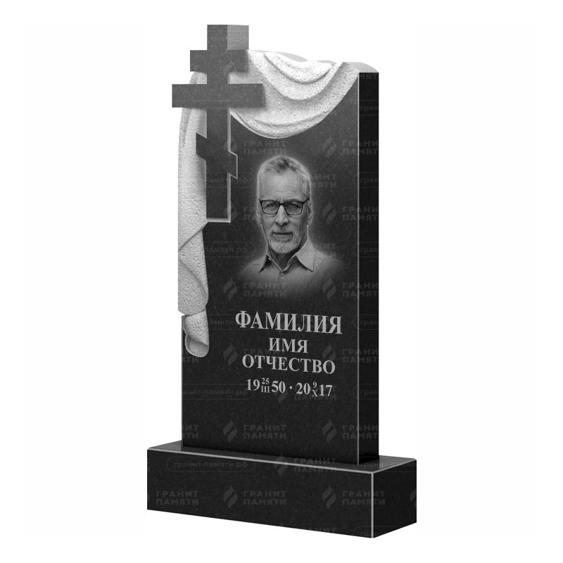 Памятники из гранита с крестом в&nbsp;Новокуйбышевске | Гранитный памятник ФГ-085