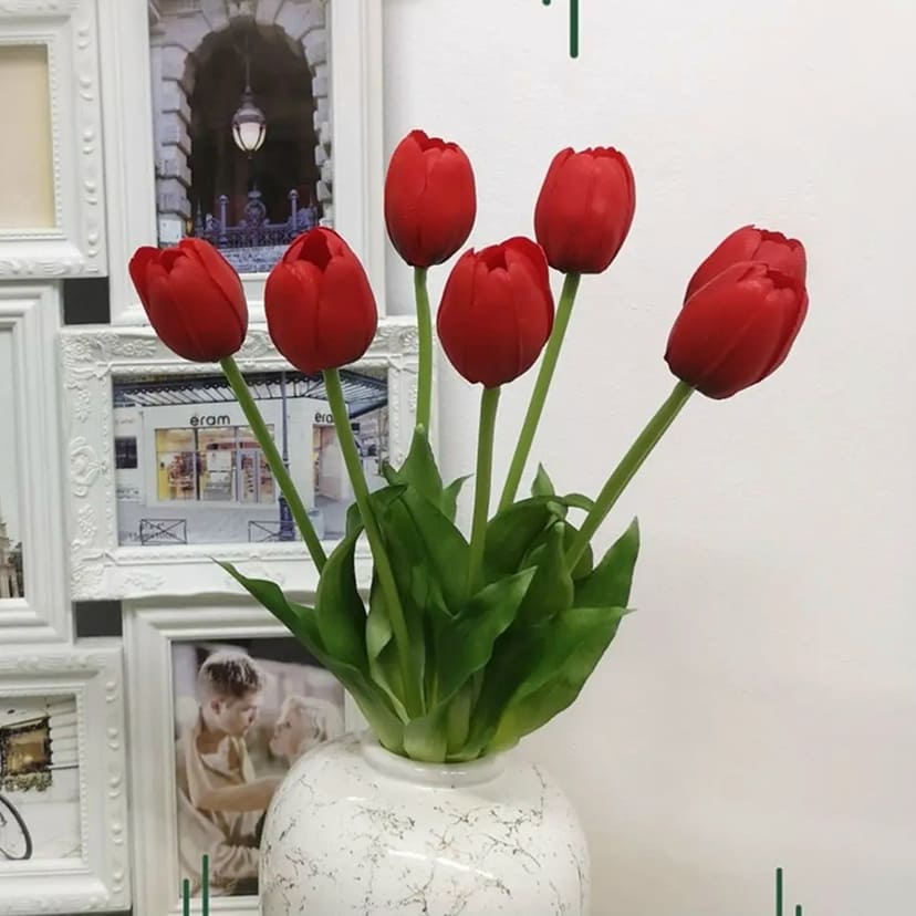 Искусственные цветы в Новокуйбышевске | Цветы искусственные «Тюльпаны», красные, букет