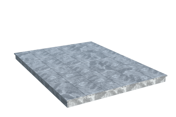 Площадки на могилу в&nbsp;Новокуйбышевске | Площадка с вертикальной (10 см) мраморной облицовкой