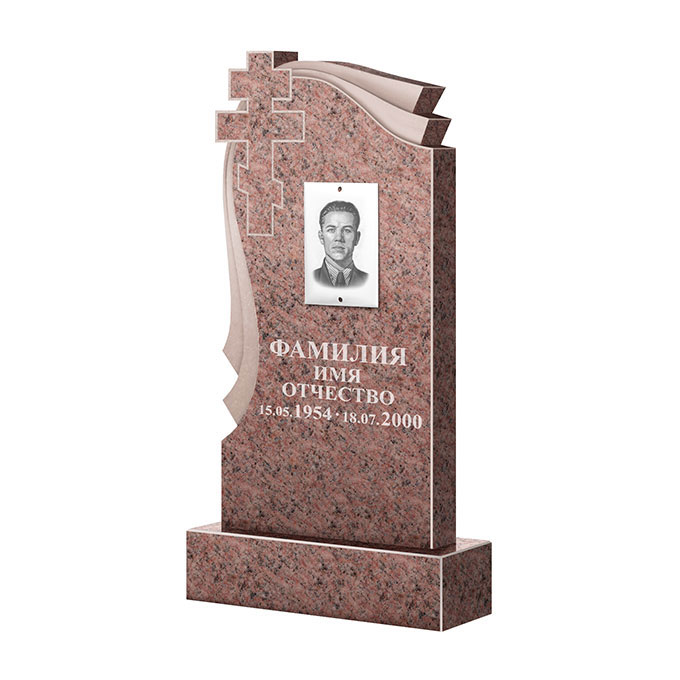 Гранитные памятники в&nbsp;Новокуйбышевске | Памятник из гранита Розалия Pink ФГЦ-081