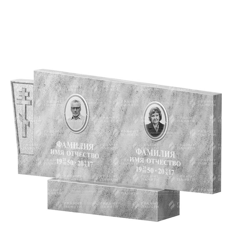 Памятники из мрамора в&nbsp;Новокуйбышевске | Двойной мраморный памятник ФМ-137