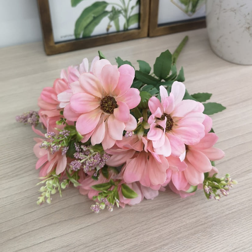 Искусственные цветы в Новокуйбышевске | Цветы искусственные «Ромашки с бутонами», розовые, букет