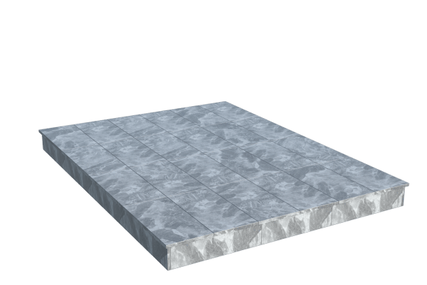 Площадки на могилу в&nbsp;Новокуйбышевске | Площадка с вертикальной (15 см) мраморной облицовкой