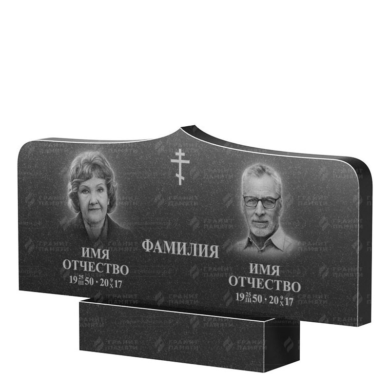 Гранитные памятники в&nbsp;Новокуйбышевске | Двойной гранитный памятник ФГ-260