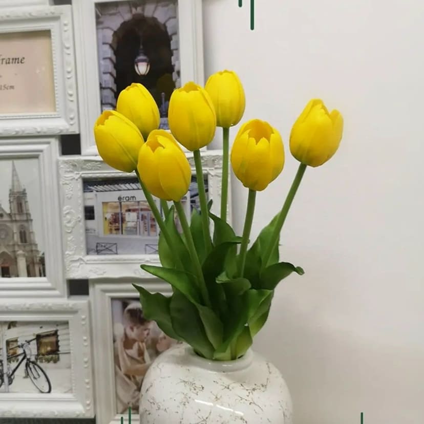 Искусственные цветы в Новокуйбышевске | Цветы искусственные «Тюльпаны», желтые, букет