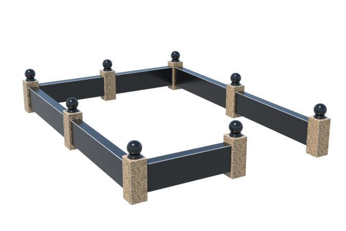 Цоколи на могилу в&nbsp;Новокуйбышевске | Цоколь на могилу №0036