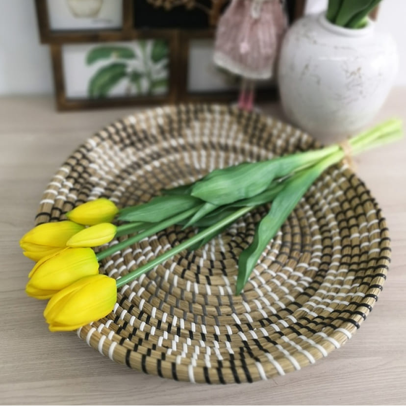 Искусственные цветы в Новокуйбышевске | Цветы искусственные «Тюльпаны, бутоны», желтые, букет