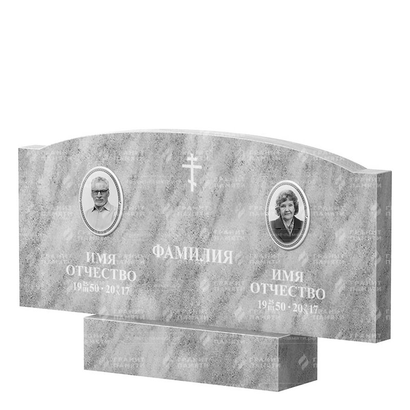 Памятники из мрамора в&nbsp;Новокуйбышевске | Двойной мраморный памятник ФМ-257