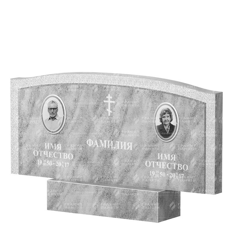 Памятники из мрамора в&nbsp;Новокуйбышевске | Двойной мраморный памятник ФМ-131