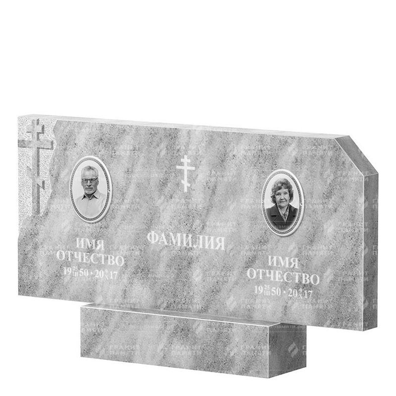 Памятники из мрамора в&nbsp;Новокуйбышевске | Двойной мраморный памятник ФМ-134