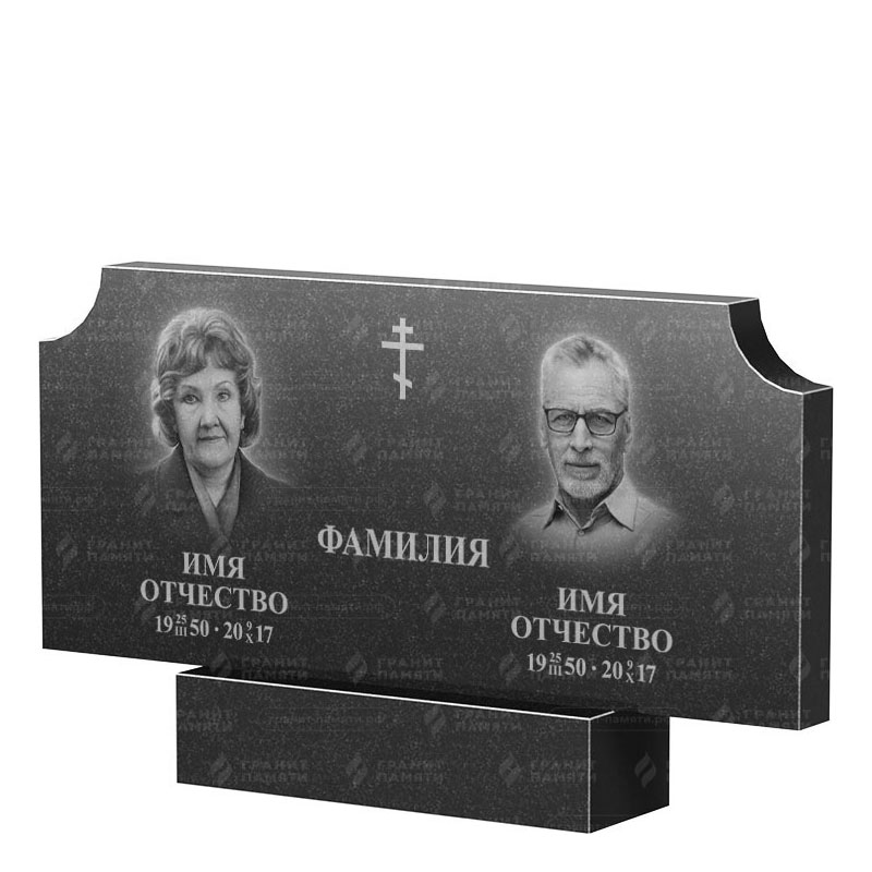 Памятники из гранита двойные в&nbsp;Новокуйбышевске | Двойной гранитный памятник ФГ-253