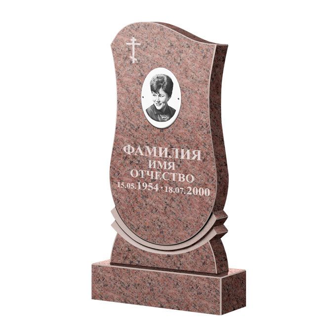Гранитные памятники в&nbsp;Новокуйбышевске | Памятник из гранита Розалия Pink ФГЦ-056