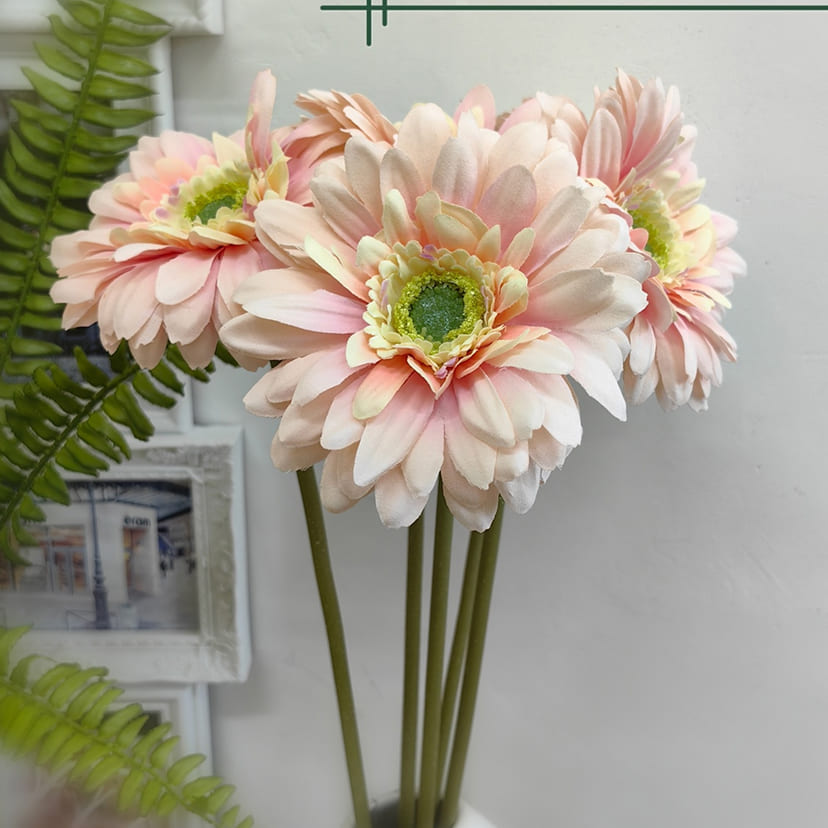 Искусственные цветы в Новокуйбышевске | Цветок искусственный «Гербера», молочно-розовая, одиночный