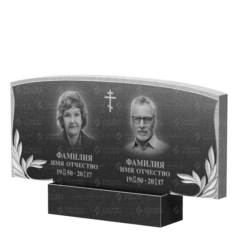 Памятники из гранита двойные в&nbsp;Новокуйбышевске | Двойной гранитный памятник ФГ-135