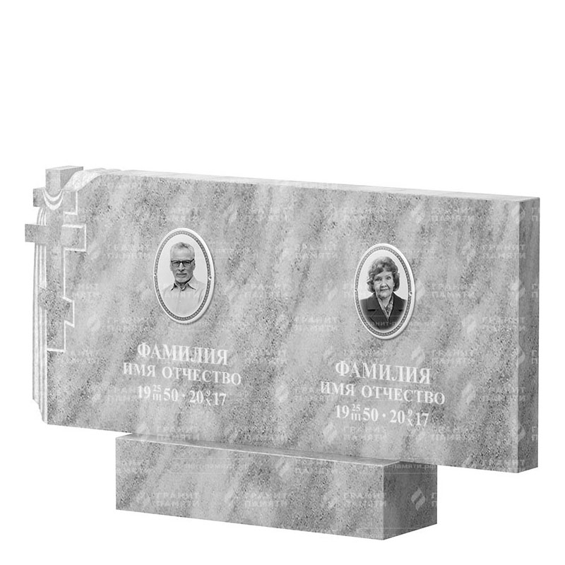 Памятники из мрамора в&nbsp;Новокуйбышевске | Двойной мраморный памятник ФМ-139