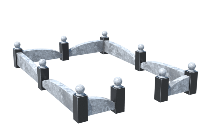 Цоколи на могилу в&nbsp;Новокуйбышевске | Цоколь на могилу №0040