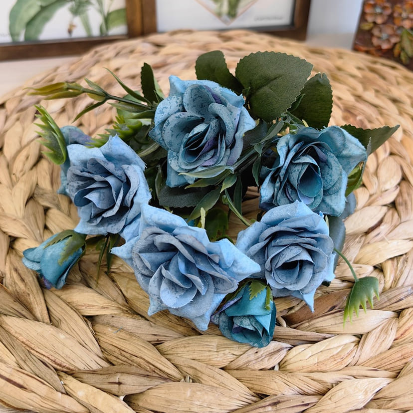 Искусственные цветы в Новокуйбышевске | Цветы искусственные «Розы», синие, букет