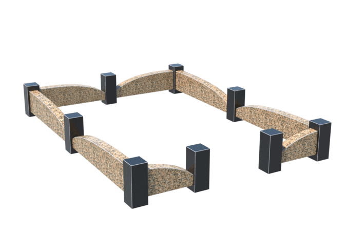 Цоколи на могилу в&nbsp;Новокуйбышевске | Цоколь на могилу №0046