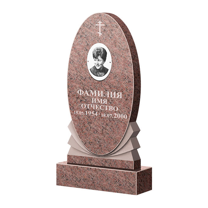 Памятники из цветного гранита в&nbsp;Новокуйбышевске | Памятник из гранита Розалия Pink ФГЦ-068