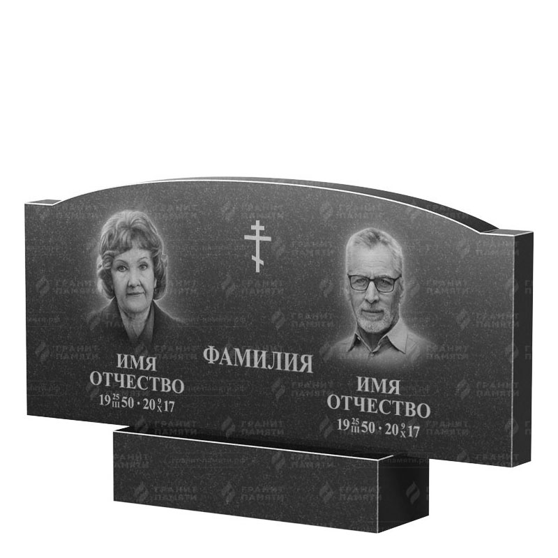 Гранитные памятники в&nbsp;Новокуйбышевске | Двойной гранитный памятник ФГ-257