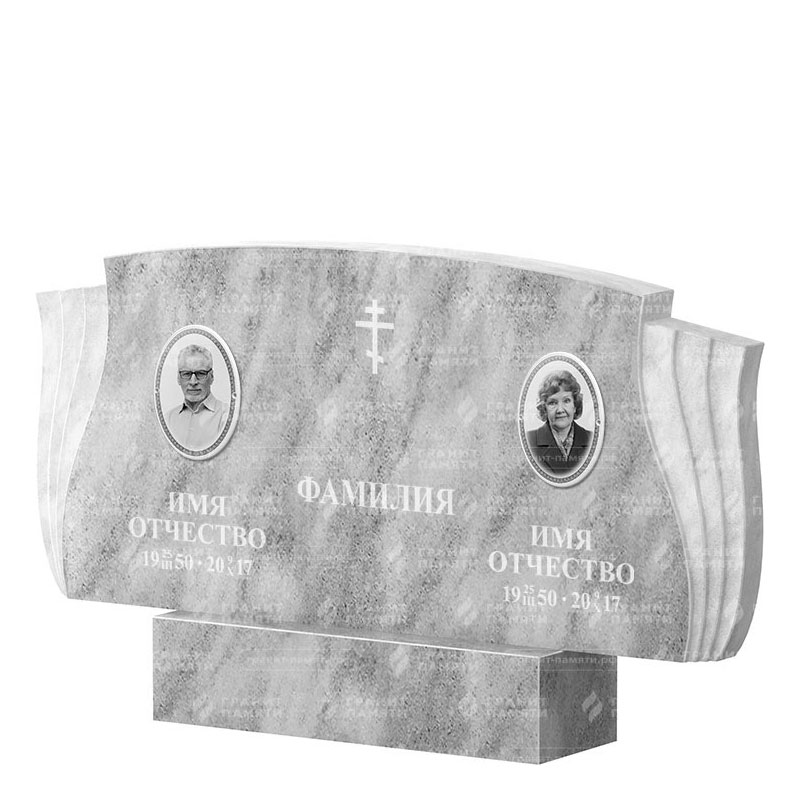 Памятники из мрамора в&nbsp;Новокуйбышевске | Двойной мраморный памятник ФМ-264