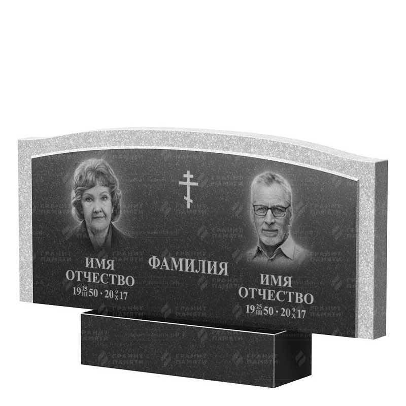 Памятники из гранита двойные в&nbsp;Новокуйбышевске | Двойной гранитный памятник ФГ-131