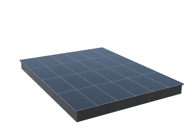 Площадки на могилу в&nbsp;Новокуйбышевске | Площадка с вертикальной (15 см) облицовкой гранитом Габбро