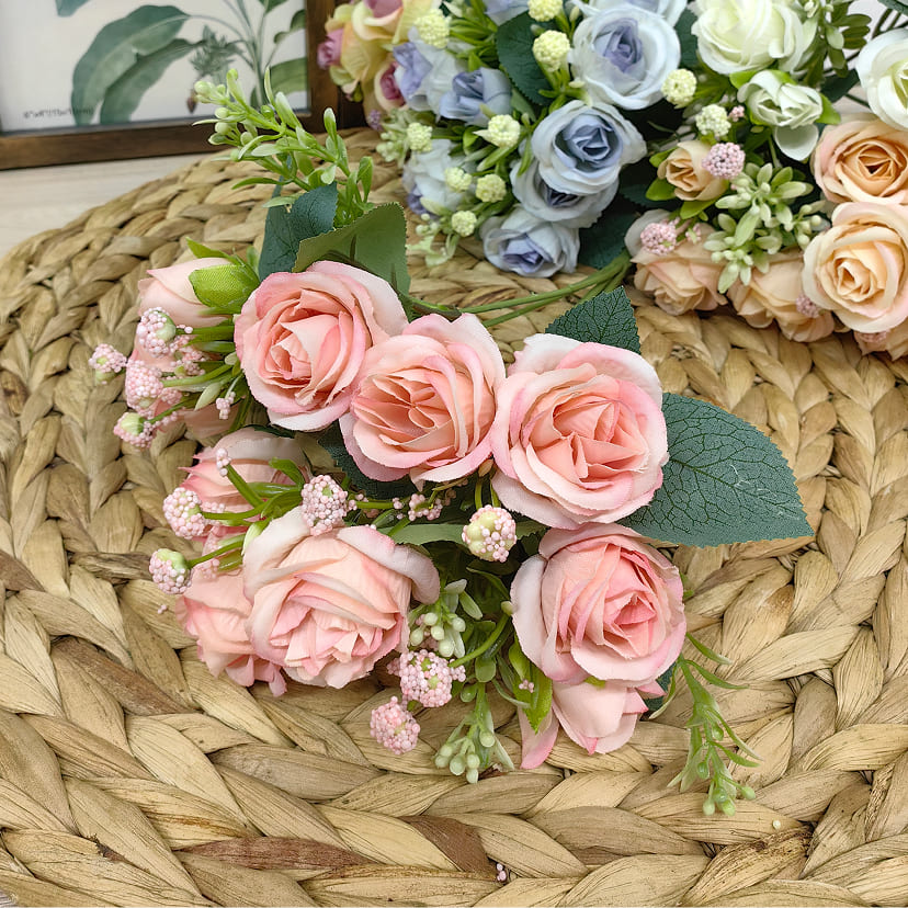Искусственные цветы в Новокуйбышевске | Цветы искусственные «Розы», нежно-розовые, букет