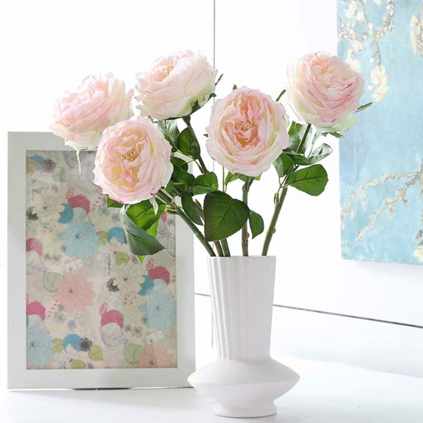 Искусственные цветы в Новокуйбышевске | Цветок искусственный «Роза пионовидная», молочно-розовая, одиночный