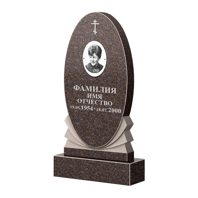 Памятники из цветного гранита в&nbsp;Новокуйбышевске | Памятник из гранита Карел Brown ФГЦ-068