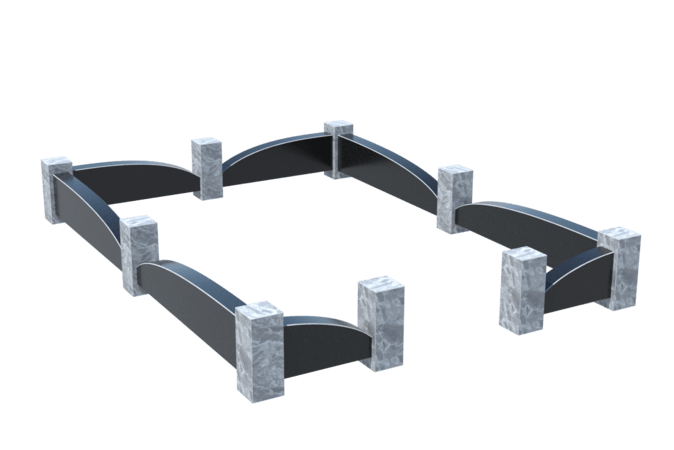 Цоколи на могилу в&nbsp;Новокуйбышевске | Цоколь на могилу №0041