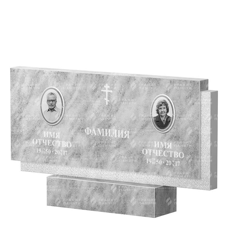 Памятники из мрамора в&nbsp;Новокуйбышевске | Двойной мраморный памятник ФМ-132