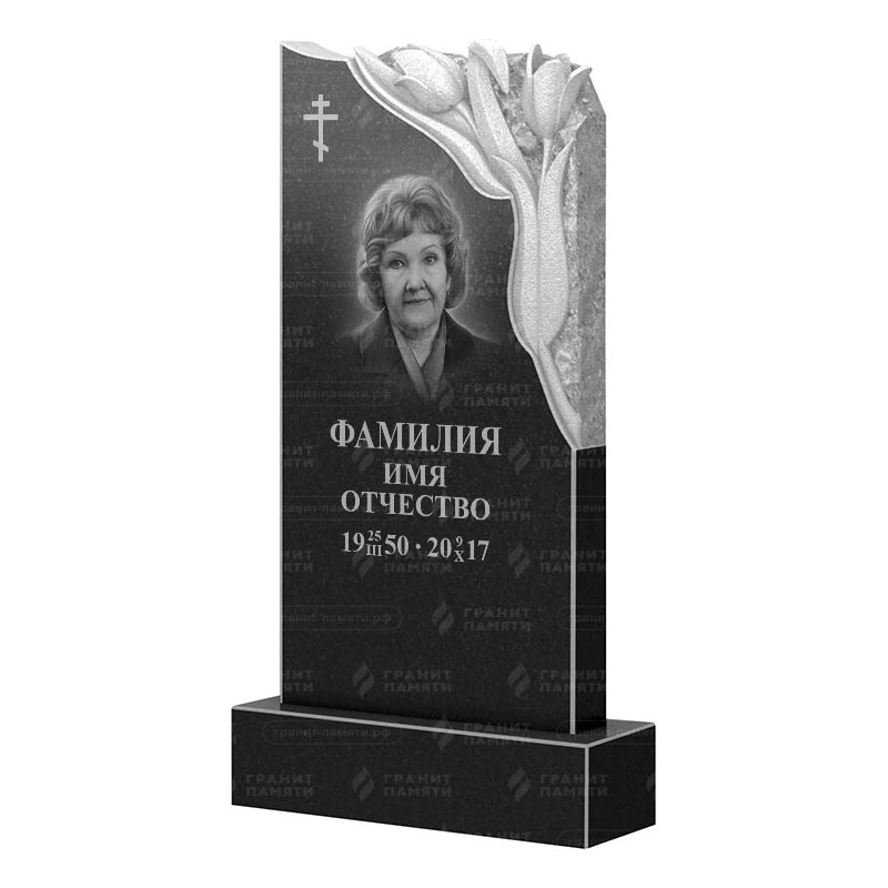 Памятники из гранита с цветами в&nbsp;Новокуйбышевске | Гранитный памятник ФГ-113